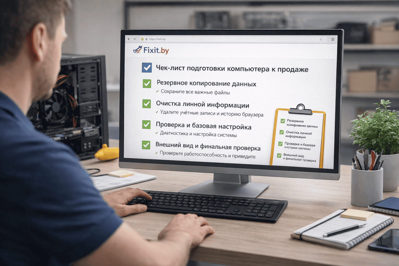 что сделать с компьютером перед продажей